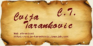 Cvija Taranković vizit kartica